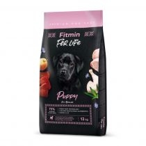 Fitmin. Dog for life puppy - karma sucha dla szczeniąt wszystkich ras, suk ciężarnych i karmiących 12 kg
