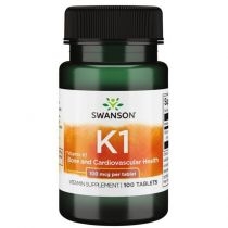 Swanson. Vitamin. K1 100 mcg. Suplement diety 100 tab.