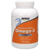 Now. Foods. Omega-3 Molecularly. Distilled. Suplement diety 500 kaps.