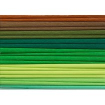 Happy. Color. Bibuła marszczona. MIX zielony, 8 kolorów, 25x200 cm, 10 rolek 25 x 200 cm 10 szt.