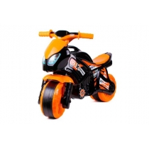 Motocykl pomarańczowo-czarny. Technok