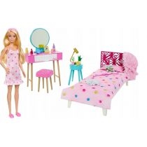 Barbie. Sypialnia + lalka. HPT55 Mattel