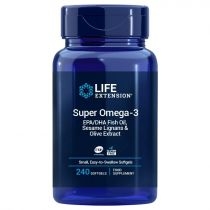 Life. Extension. Super. Omega-3 EPA/DHA z. Lignanami. Sezamowymi i. Ekstraktem z. Oliwek. Suplement diety 240 kaps.