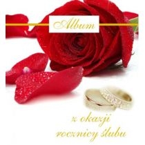 Album z okazji rocznicy ślubu (czerwona róża)