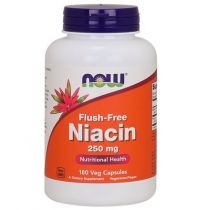 Now. Foods. Niacyna flush-free (Niacin) 250 mg. Suplement diety 180 kaps.