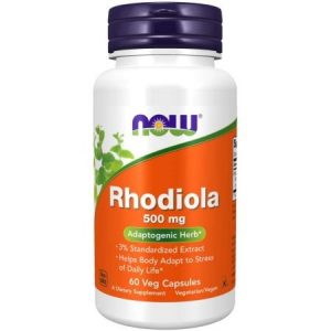 Now. Foods. Rhodiola. Różeniec górski 500 mg. Suplement diety 60 kaps.