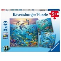 Puzzle 3 x 49 el. Podwodne życie. Ravensburger