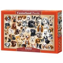 Puzzle 1500 el. Collage with. Dogs. Castorland