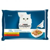 Gourmet. Perle karma mokra dla kotów. Fileciki w smakowitym sosie 4 x 85 g[=]