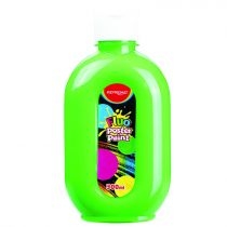 Farba plakatowa. KEYROAD, fluorescencyjna, 300ml, butelka, neonowa zielona