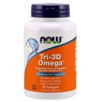 Now. Foods. Tri-3D Omega-3 Suplement diety 90 kaps.