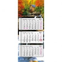 Kalendarz 2024 trójdzielny gł. płaska. Jesień