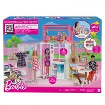 Barbie. Kompaktowy domek dla lalek. HCD47 Mattel