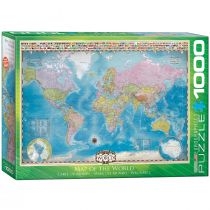 Puzzle 1000 el. Mapa świata. Eurographics