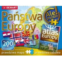 Puzzle 200 el. Państwa. Europy + atlas. Demart