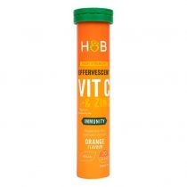 Holland & Barrett. Vitamin. C & Zinc. Effervescent. Orange. Suplement diety 20 tab.
