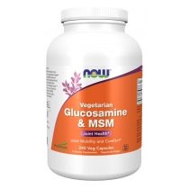 Now. Foods. Glucosamine & MSM vegetarian - Glukozamina i. MSM Suplement diety 240 kaps.