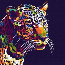 Ideyka. Malowanie po numerach. Jaguar pop-art 40 x 40 cm