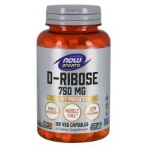 Now. Foods. D-Ribose - D-Ryboza 750 mg. Suplement diety 120 kaps.