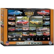 Puzzle 1000 el. Amerykańskie samochody z lat 60 Eurographics