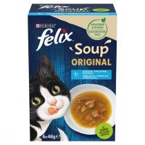 Felix. Soup. Original. Uzupełniająca karma dla kota 6 x 48 g[=]