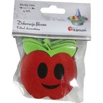 Titanum. Filcowe jabłka 3D czerwono-zielone 4 szt.