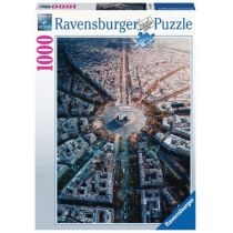 Puzzle 1000 el. Paryż z lotu ptaka. Ravensburger