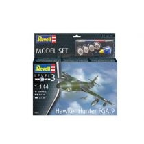 Model samolotu do sklejania 1:144 63833 Hawker. Hunter. FGA.9 Revell + 3 farbki + klej + pędzelki. Cobi