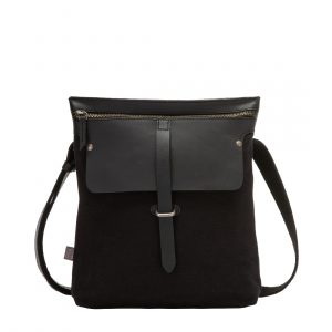 DUDU Shoulder. Bag for. Mens in. Canvas. Leather. Zipped. Messenger. Crossbody. Bag. Tablet and i. Pad. Holder