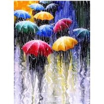 Diamentowa mozaika parasole kolor w deszczu. NO-1007418