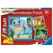 Puzzle 3x49 el. Pokemony. Ravensburger