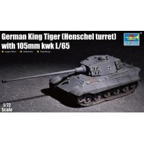 Plastikowy model do skejania. King. Tiger w/ 105mm k. Wh (Henschel. Turret) Trumpeter