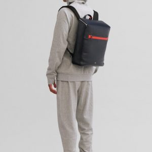 DUDU Skórzany plecak na laptopa dla mężczyzn, pasuje do 16 cali, plecak antykradzieżowy, torba na urządzenie do podróży i pracy z paskiem bagażowym