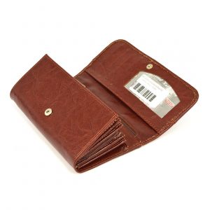 Klasyczny, podłużny damski elegancki portfel