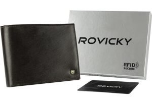 Elegancki portfel męski z membraną antyskimmingową - Rovicky