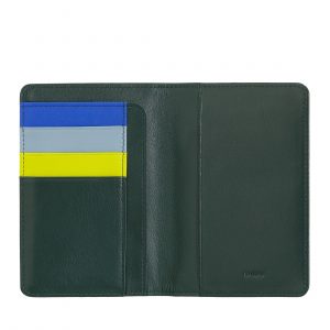 DUDU Paszportówka wielokolorowa. RFID z kieszeniami na karty kredytowe z prawdziwej skóry