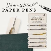 Płaskie papierowe długopisy - zakładki (6 sztuk)