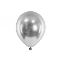 Balony. Glossy srebrne 46cm 5szt