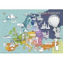 Mapa "Zabytki. Europy" do kolorowania