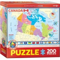 Puzzle 200 el. EG-Map of. Canada for. Kids 6200-0797 Eurographics