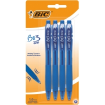 Bic. Długopis. Bu3 Grip 1.0 mm niebieski 4 szt.
