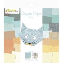 Avenue. Mandarine. Papier origami. Furs 20 x 20 cm 60 kartek