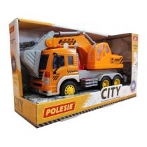 Polesie 86433 "City" samochód - koparka inercyjny pomarańczowy (ze światłem i dźwiękiem) w pudełku