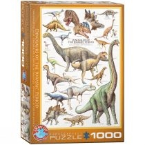 Puzzle 1000 el. Dinozaury z okresu jurajskiego. Eurographics