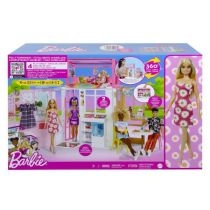 Barbie. Kompaktowy domek + Lalka. HCD48 Mattel