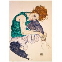 Puzzle 1000 el. Siedząca kobieta, Egon. Schiele, 1917 Bluebird. Puzzle