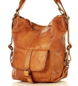 Torba skórzana dla wymagających z opcją plecak old school leather bag - MARCO MAZZINI camel