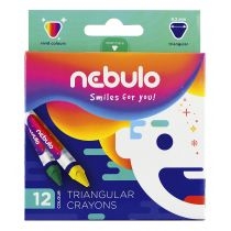 Nebulo. Kredki świecowe trójkątne 12 kolorów