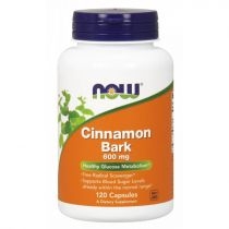Now. Foods. Cinnamon. Bark - Kora. Cynamonu 600 mg. Suplement diety 120 kaps.