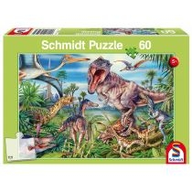 Puzzle 60 el. Wśród dinozaurów. Schmidt